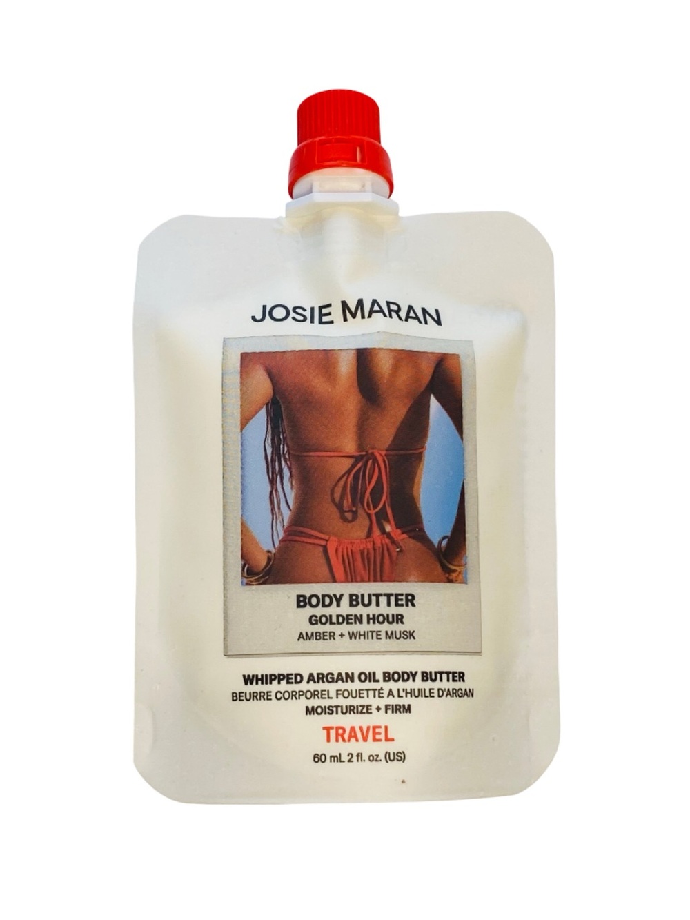 JOSIE MARAN Whipped Argan Oil Body Butter in GOLDEN HOUR - 2 oz - Mini, Travel